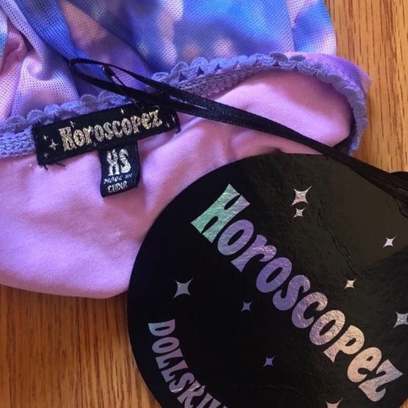 NWT Mesh Pastel Cloud Print Skirt - Picture 4 of 4